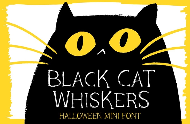 Font Black Cat Whiskers
